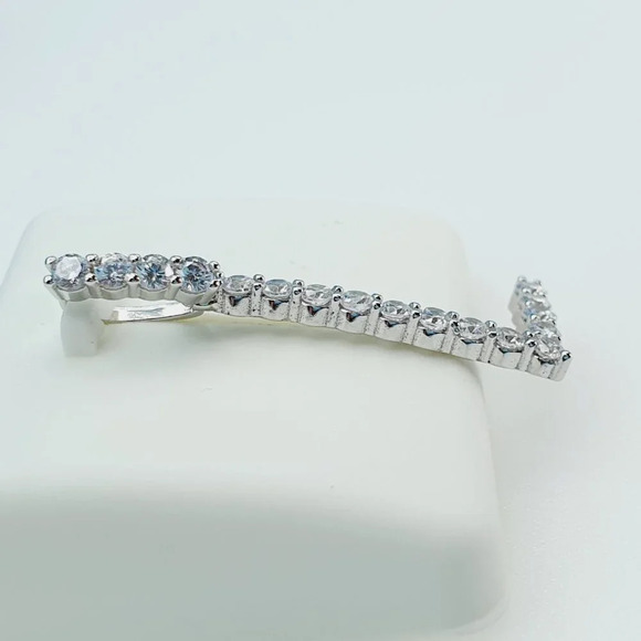 "925 Sterling Silver Cubic Zirconia Initial Pendant, UU1P6A6178 - Picture 8 of 10